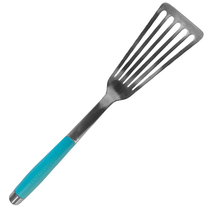 Toadfish 14.5'' Ultimate Nonstick Fish Spatula, Stainless Steel Metal Spatula, Slotted Turner Perfect for Cooking Seafood on the Grill or Kitchen - Image 1